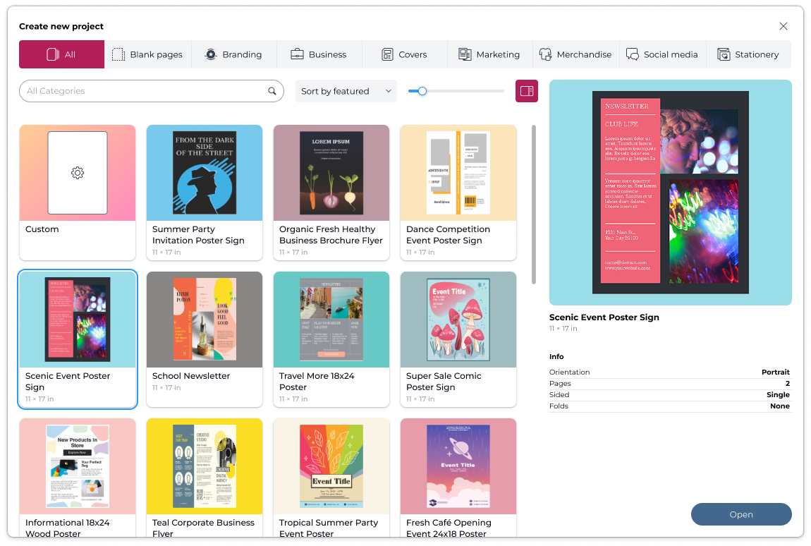 Explore fully editable template designs